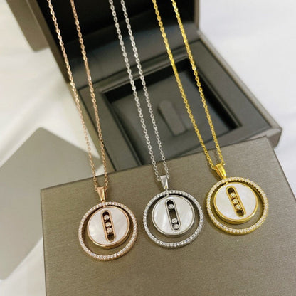 [⭐Shinejoy]Demo MOVE MM NACRE BLANCHE DIAMOND NECKLACE