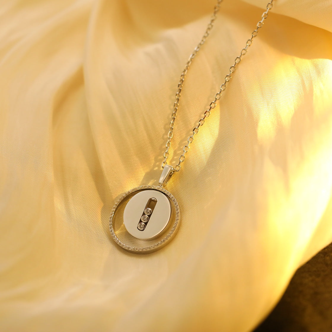 [⭐Shinejoy]Demo MOVE MM SILVER DIAMOND NECKLACE