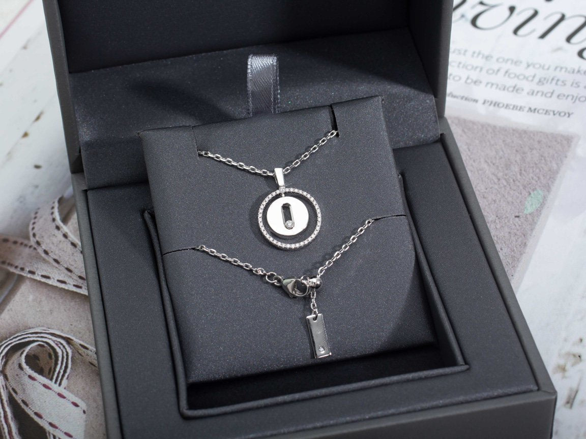[⭐Shinejoy]Demo MOVE PM NECKLACE SILVER DIAMOND