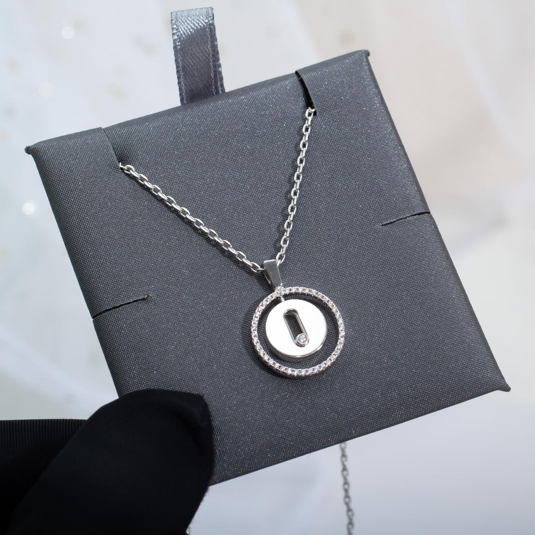 [⭐Shinejoy]Demo MOVE PM NECKLACE SILVER DIAMOND