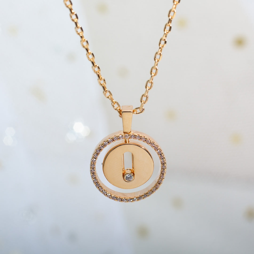 [⭐Shinejoy]Demo MOVE PM NECKLACE PINK GOLD DIAMOND