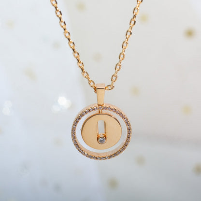 [⭐Shinejoy]Demo MOVE PM NECKLACE PINK GOLD DIAMOND