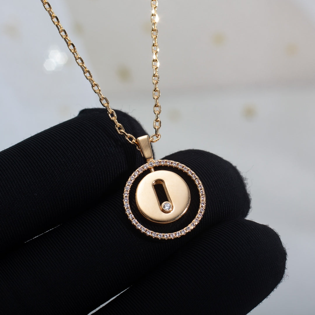 [⭐Shinejoy]Demo MOVE PM NECKLACE PINK GOLD DIAMOND