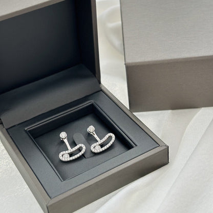 [⭐Shinejoy]MOVE UNO SILVER DIAMOND EARRINGS
