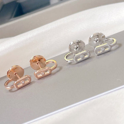 [⭐Shinejoy]CREOLES MOVE UNO MINI 1 DIAMOND EARRINGS