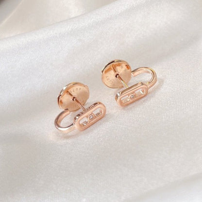 [⭐Shinejoy]CREOLES MOVE UNO MINI 1 DIAMOND EARRINGS
