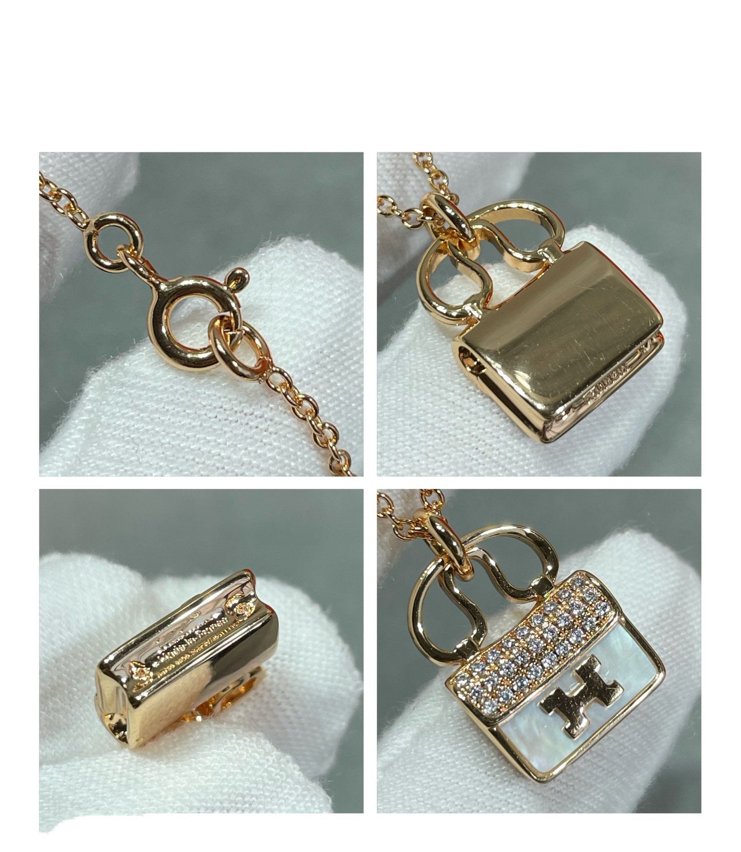 [Shinejoy]H CIRCE MOISSANITE PENDANT NECKLACE GOLD