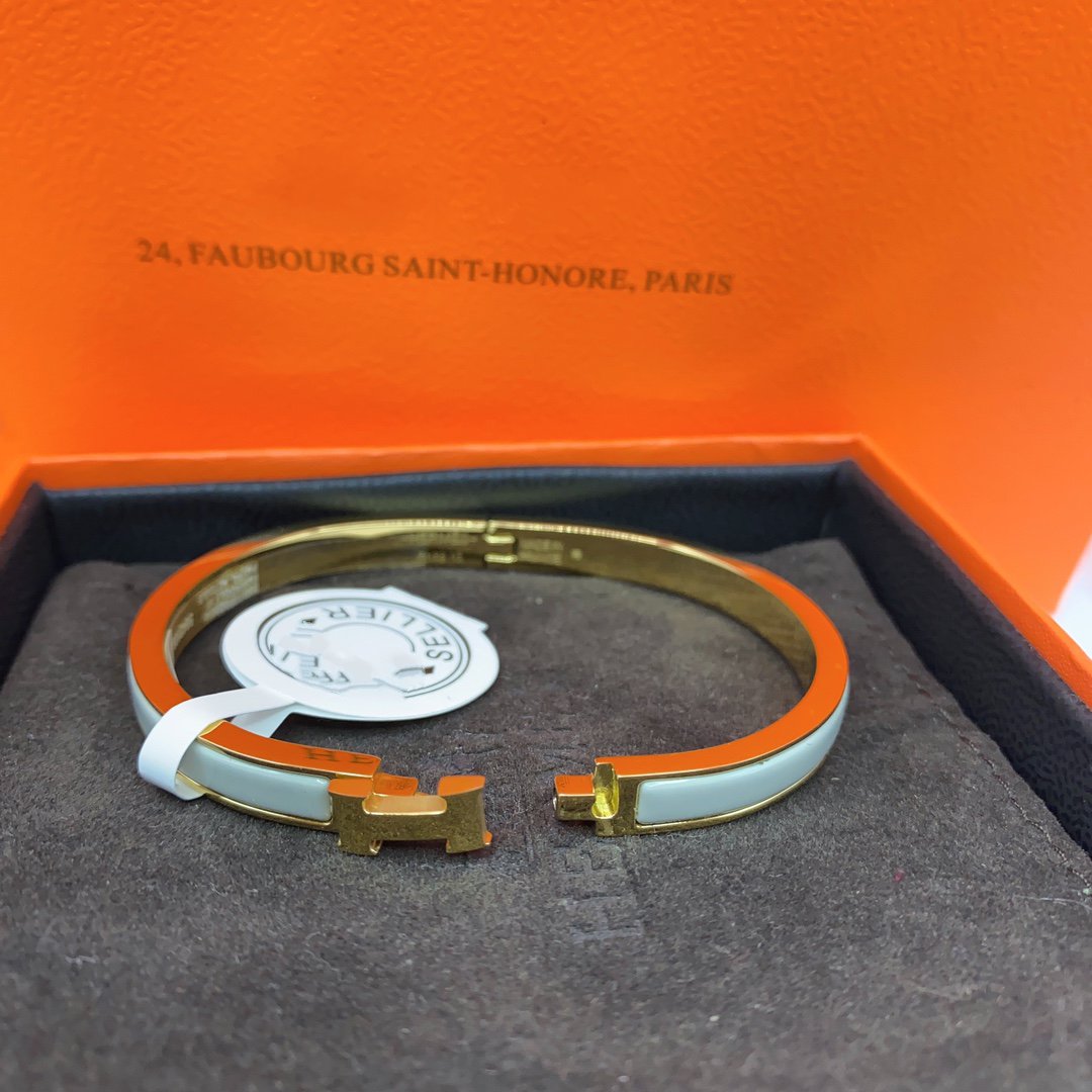 [Shinejoy]CLASSIC HM CLIC GREEN 8MM ENAMEL BRACELET