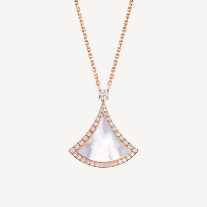 [⭐Shinejoy]DREAM MOP DIAMOND PAVED PINK GOLD NECKLACE