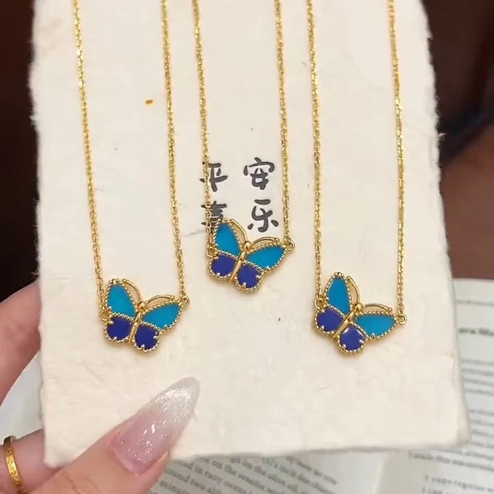 [⭐Shinejoy]  2026 NEW LUCKY BUTTERFLY 1 MOTIFS NECKLACE