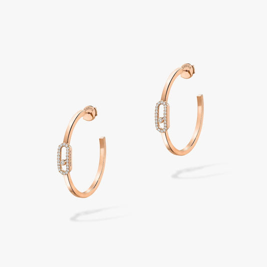 [⭐Shinejoy]CREOLES MOVE UNO PM DIAMOND EARRINGS