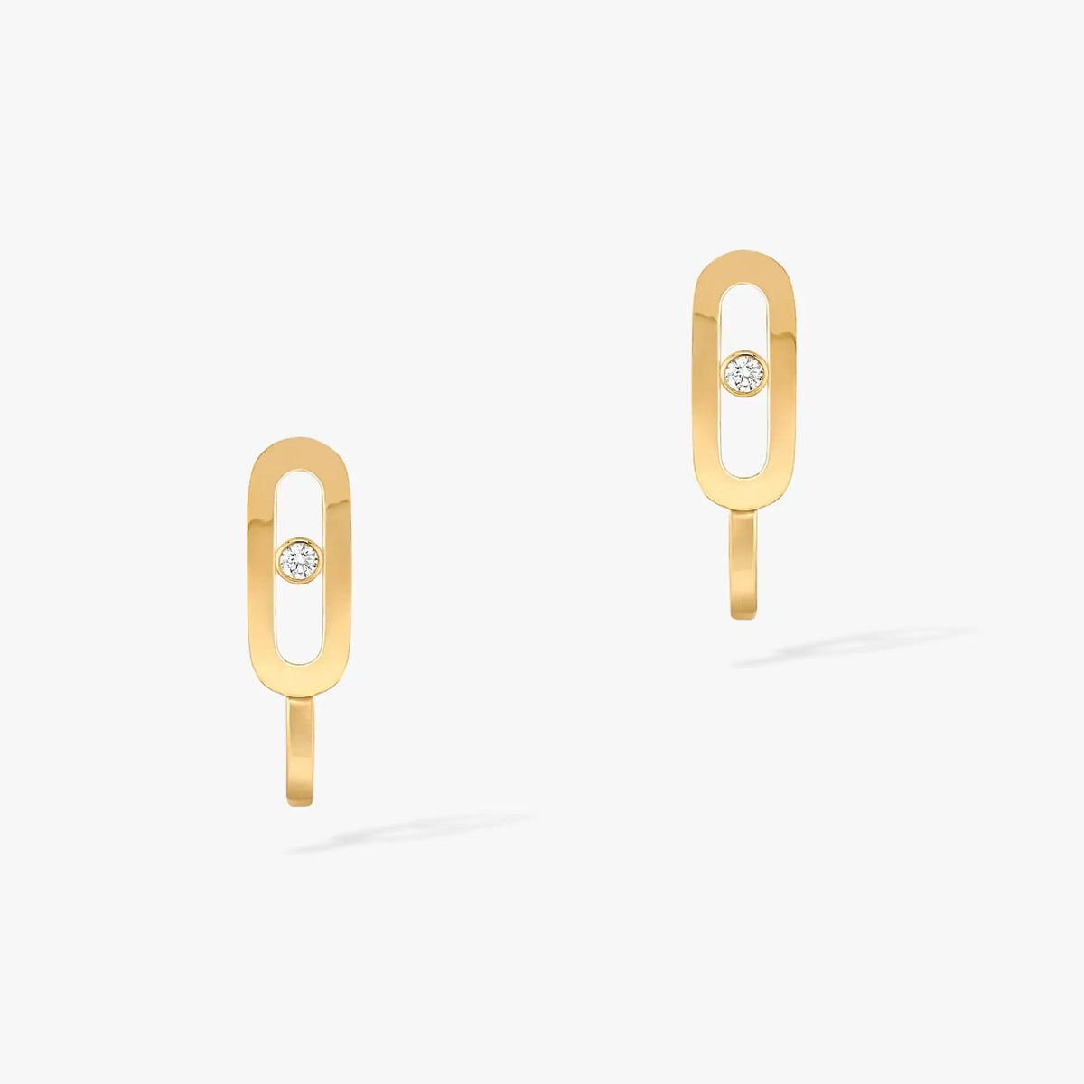 [⭐Shinejoy]CREOLES MOVE UNO MINI 1 DIAMOND EARRINGS