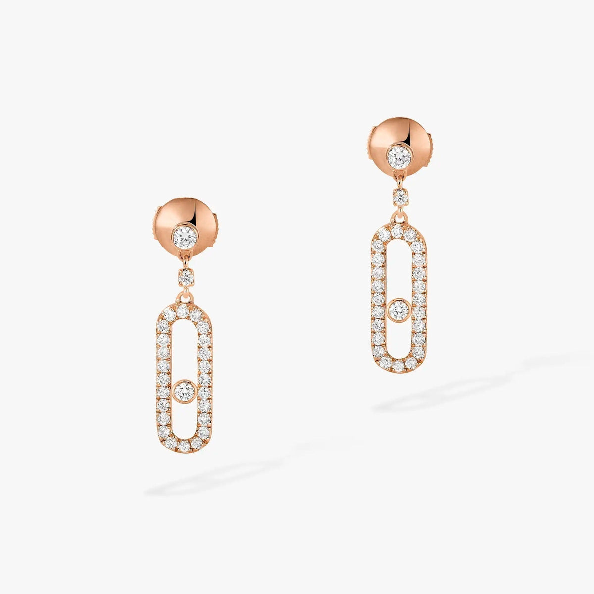 [⭐Shinejoy]DORMEUSES MOVE UNO DIAMOND EARRINGS