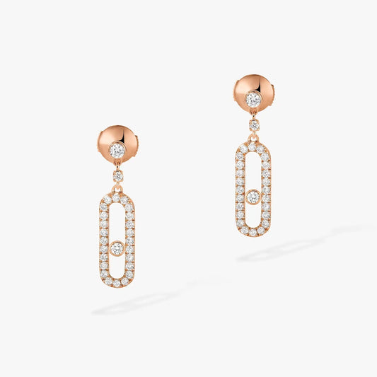 [⭐Shinejoy]DORMEUSES MOVE UNO DIAMOND EARRINGS