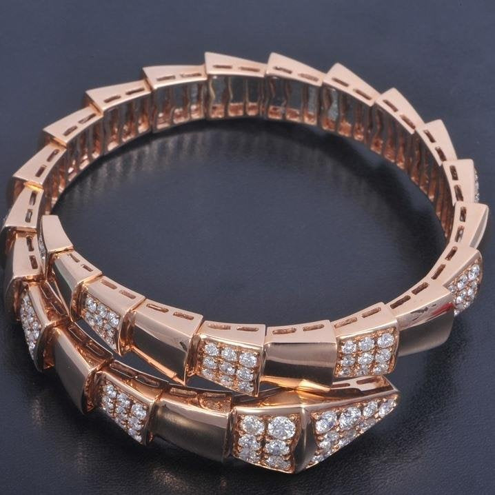 [⭐Shinejoy]SERPENTI BRACELET PINK GOLD DIAMOND