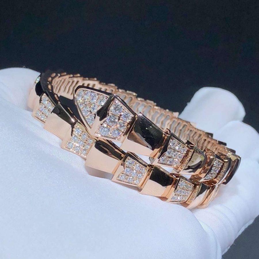 [⭐Shinejoy]SERPENTI BRACELET PINK GOLD DIAMOND