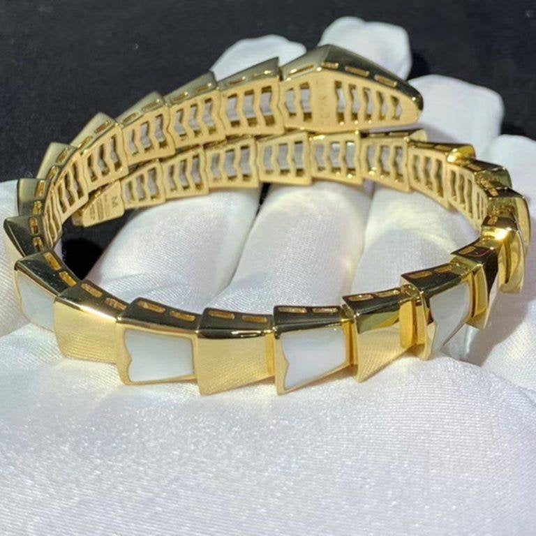 [⭐Shinejoy]SERPENTI BRACELET MOP GOLD