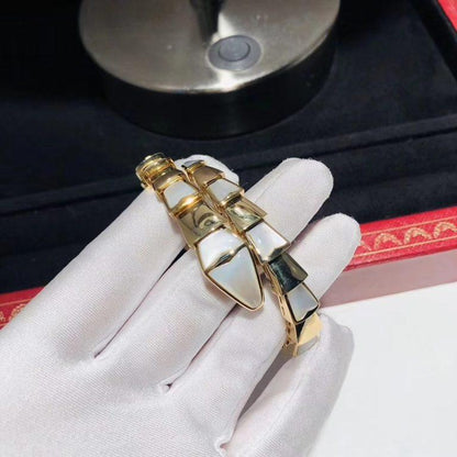 [⭐Shinejoy]SERPENTI BRACELET MOP GOLD