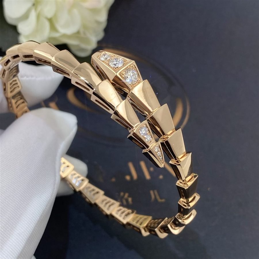 [⭐Shinejoy]SERPENTI BRACELET DIAMONDS PINK GOLD
