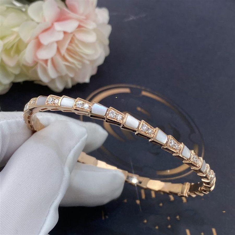 [⭐Shinejoy]SERPENTI BRACELET PINK GOLD MOP DIAMOND