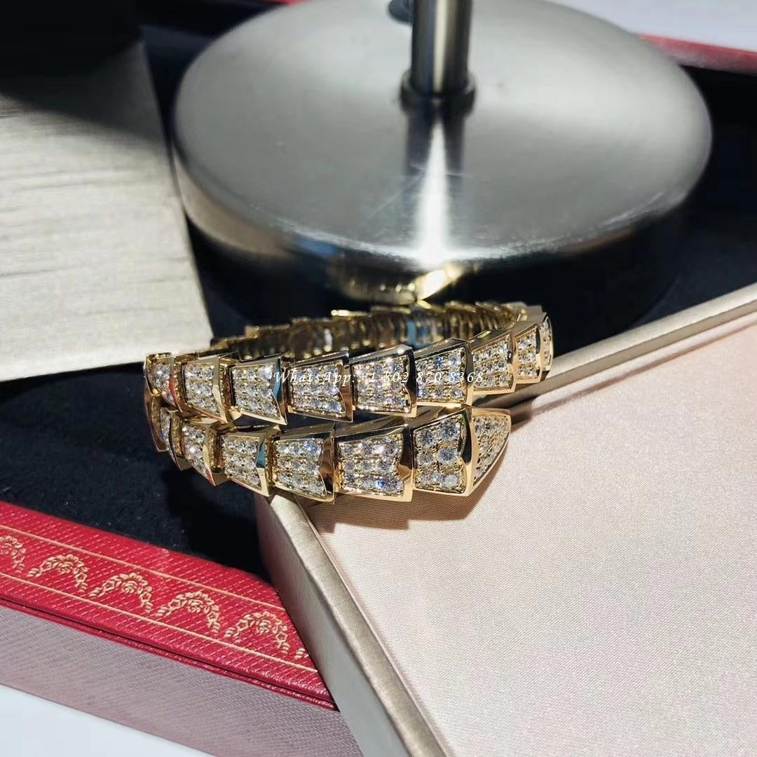 [⭐Shinejoy]SERPENTI BRACELET 8MM GOLD DIAMOND