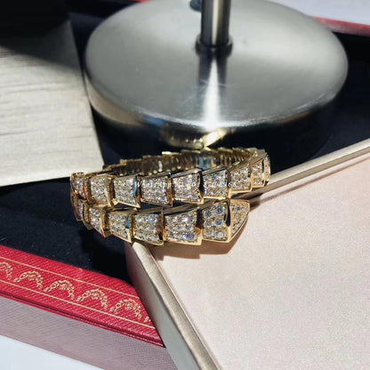 [⭐Shinejoy]SERPENTI BRACELET 8MM GOLD DIAMOND