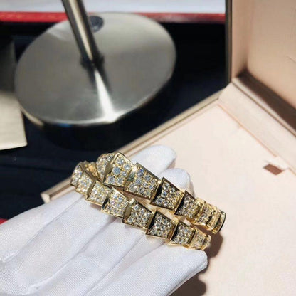 [⭐Shinejoy]SERPENTI BRACELET 8MM GOLD DIAMOND