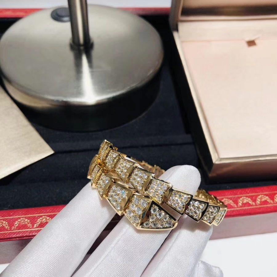 [⭐Shinejoy]SERPENTI BRACELET 8MM GOLD DIAMOND
