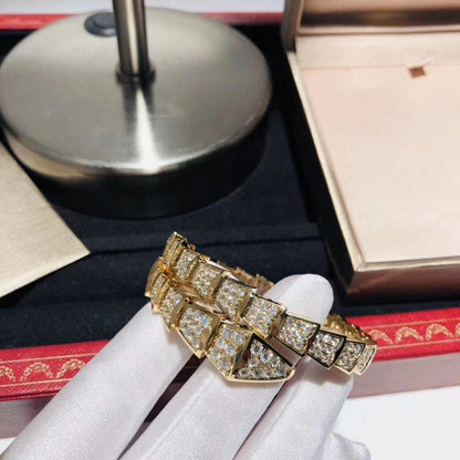 [⭐Shinejoy]SERPENTI BRACELET 8MM GOLD DIAMOND
