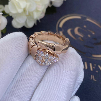 [⭐Shinejoy]SERPENTI RING PINK GOLD DIAMOND