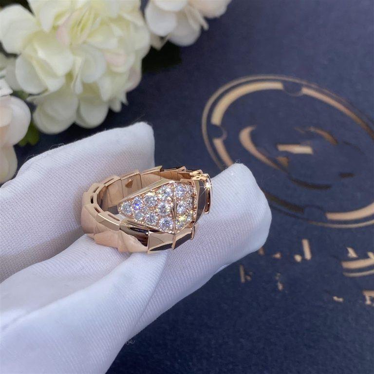[⭐Shinejoy]SERPENTI RING PINK GOLD DIAMOND