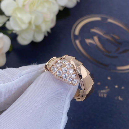 [⭐Shinejoy]SERPENTI RING PINK GOLD DIAMOND