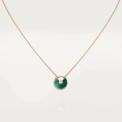 [⭐Shinejoy]AMULETTE ROSE GOLD MALACHITE NECKLACE