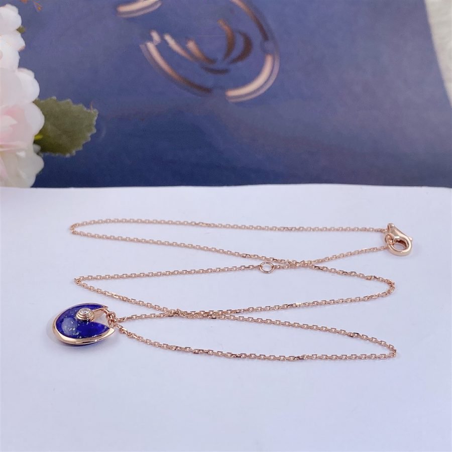 [⭐Shinejoy]AMULETTE ROSE GOLD AGATE NECKLACE
