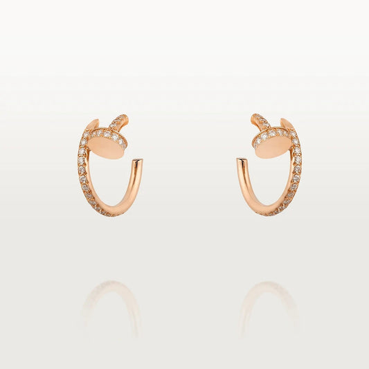 [⭐Shinejoy]JUSTE EARRINGS 12.75MM PINK GOLD DIAMOND