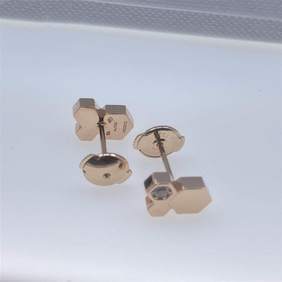 [⭐Shinejoy]BEE LOVE PINK GOLD DIAMOND EARRINGS