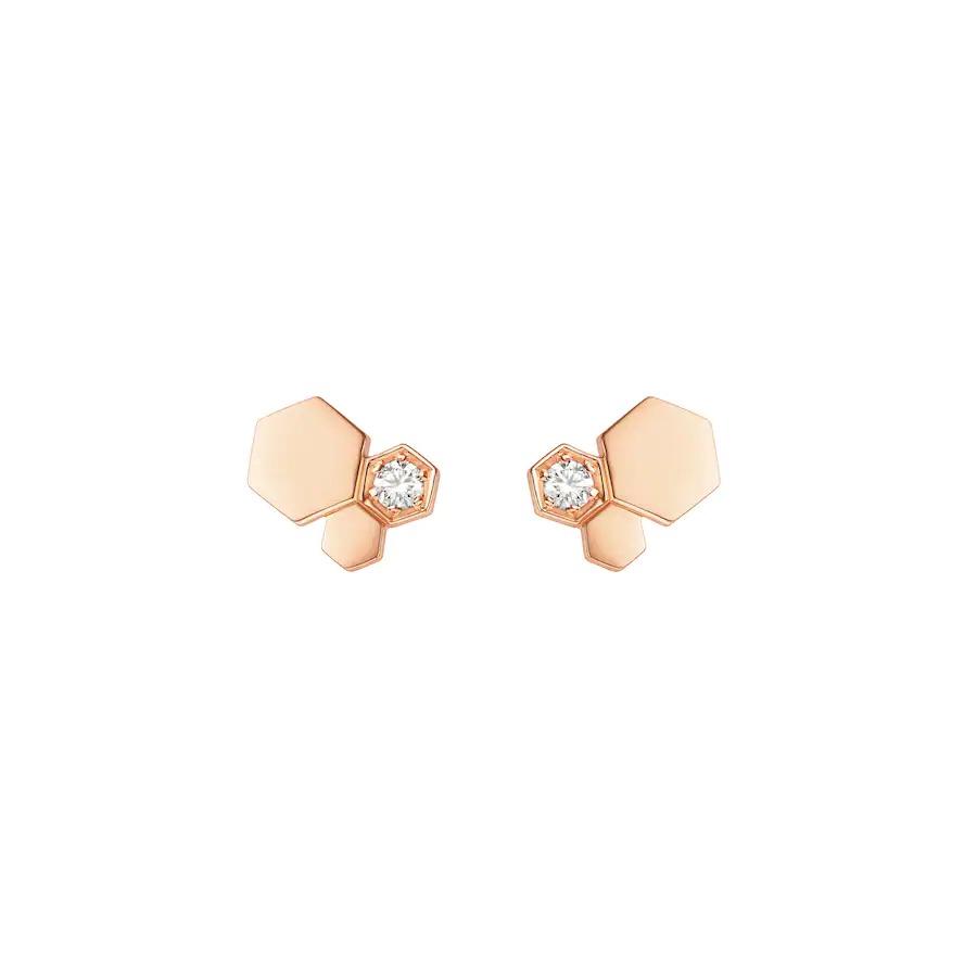 [⭐Shinejoy]BEE LOVE PINK GOLD DIAMOND EARRINGS