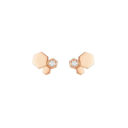 [⭐Shinejoy]BEE LOVE PINK GOLD DIAMOND EARRINGS