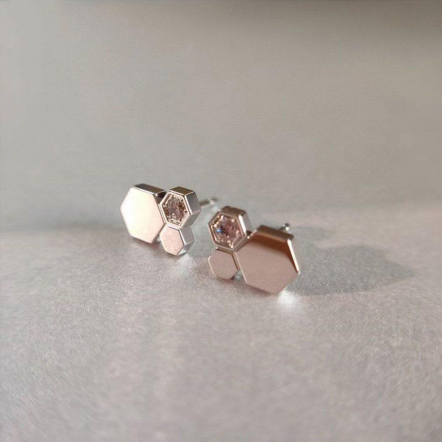 [Shinejoy]BEE LOVE SILVER DIAMOND EARRINGS