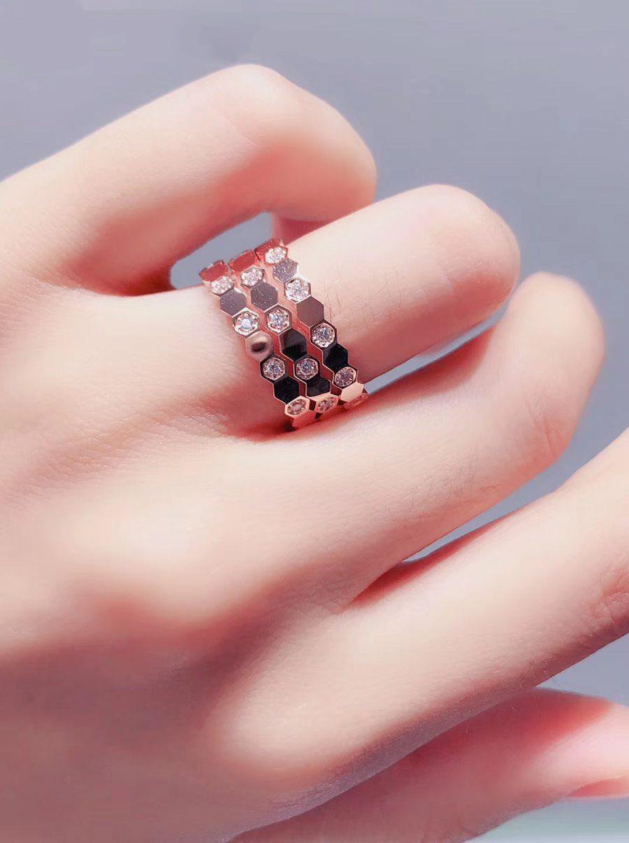 [⭐Shinejoy]BEE LOVE RING PINK GOLD DIAMOND