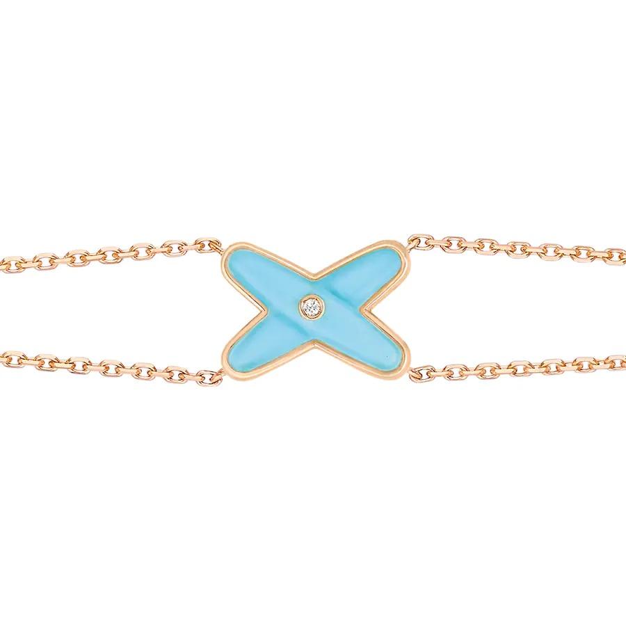 [⭐Shinejoy]JEUX BRACELET TURQUOISE PINK GOLD 1 DIAMOND
