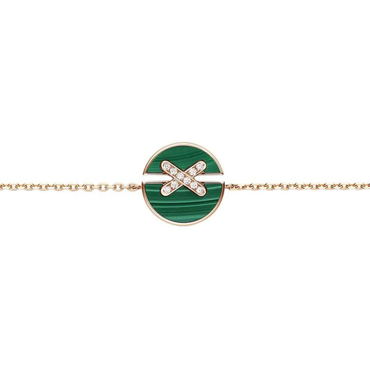 [⭐Shinejoy]JEUX DE BRACELET MALACHITE PINK GOLD DIAMONDS