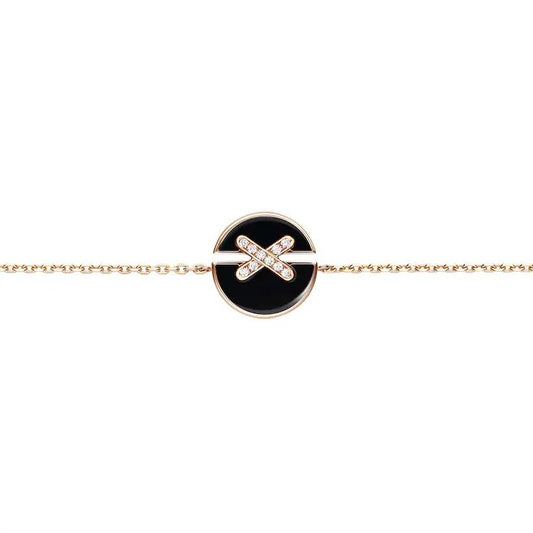 [⭐Shinejoy]JEUX DE BRACELET ONYX PINK GOLD DIAMOND