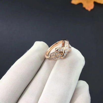 [⭐Shinejoy]JEUX DE RING PINK GOLD DIAMOND