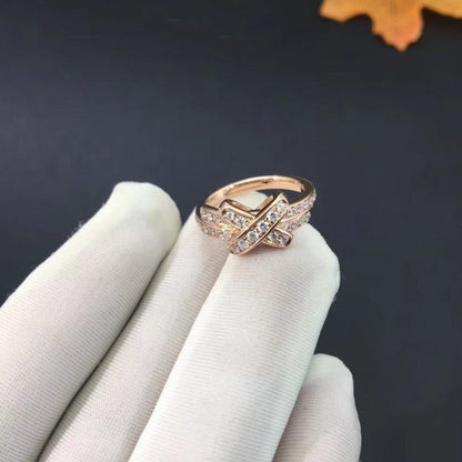 [⭐Shinejoy]JEUX DE RING PINK GOLD DIAMOND