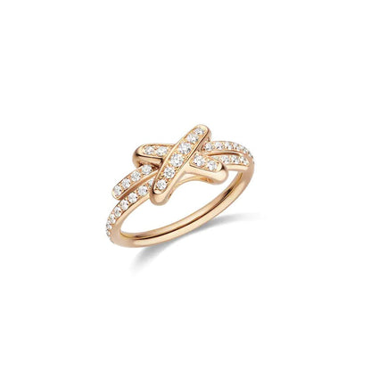 [⭐Shinejoy]JEUX DE RING PINK GOLD DIAMOND