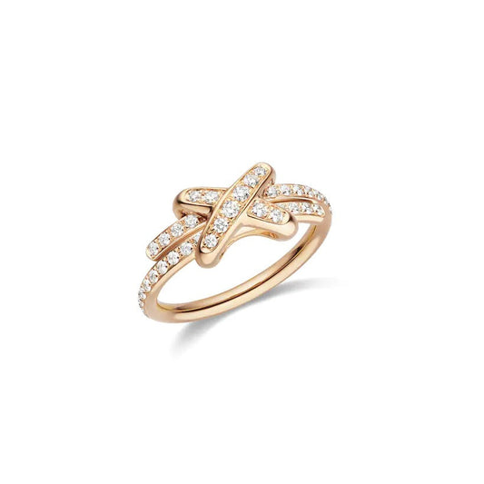 [⭐Shinejoy]JEUX DE RING PINK GOLD DIAMOND