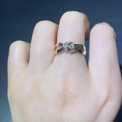 [⭐Shinejoy]LIENS RING PINK GOLD DIAMOND