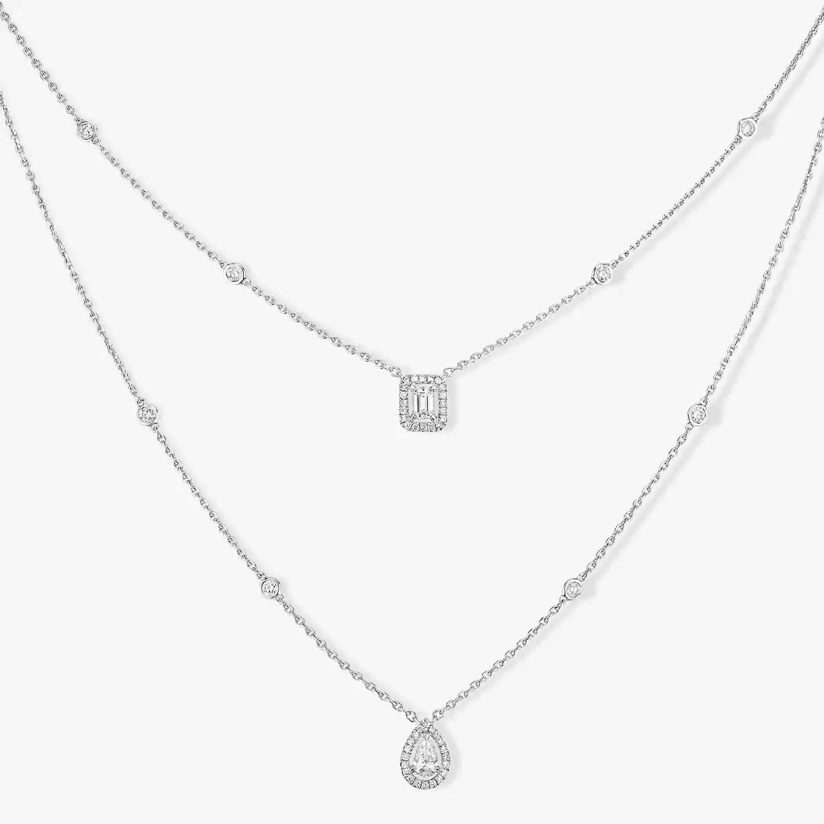 [⭐Shinejoy]Diamond Necklace My Twin 2 Rows