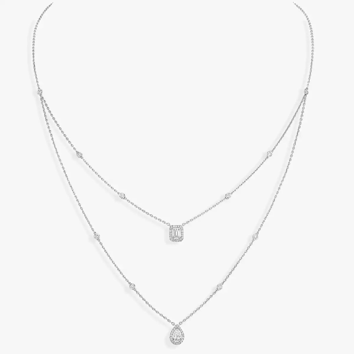 [⭐Shinejoy]Diamond Necklace My Twin 2 Rows